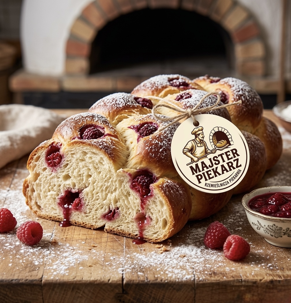 Przepis na chałkę z malinami prosto z piekarni Majster Piekarz